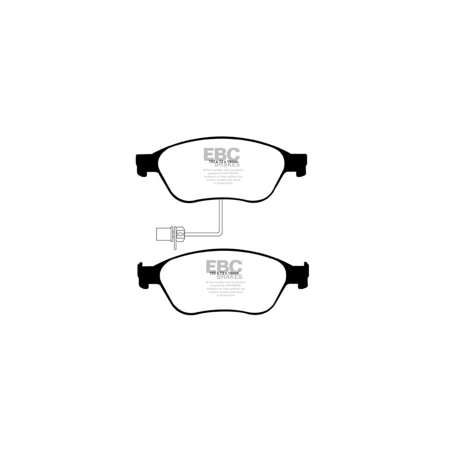 EBC PD11KF522 Audi VW Greenstuff Front Brake Pad & GD Disc Kit - TRW Caliper (Inc. A8 quattro & Phaeton) 2 | Duco Car Parts UK Car Parts