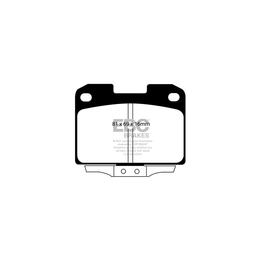 EBC PD13KR315 Mitsubishi 3000 Yellowstuff Rear Brake Pad & GD Disc Kit 2 | Duco Car Parts UK Car Parts