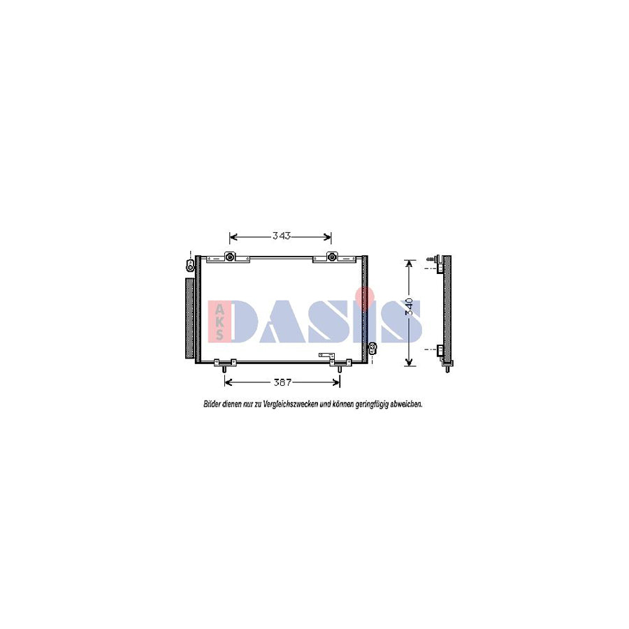 AKS Dasis 212015N Air Conditioning Condenser For Toyota Avensis | Duco Car Parts UK