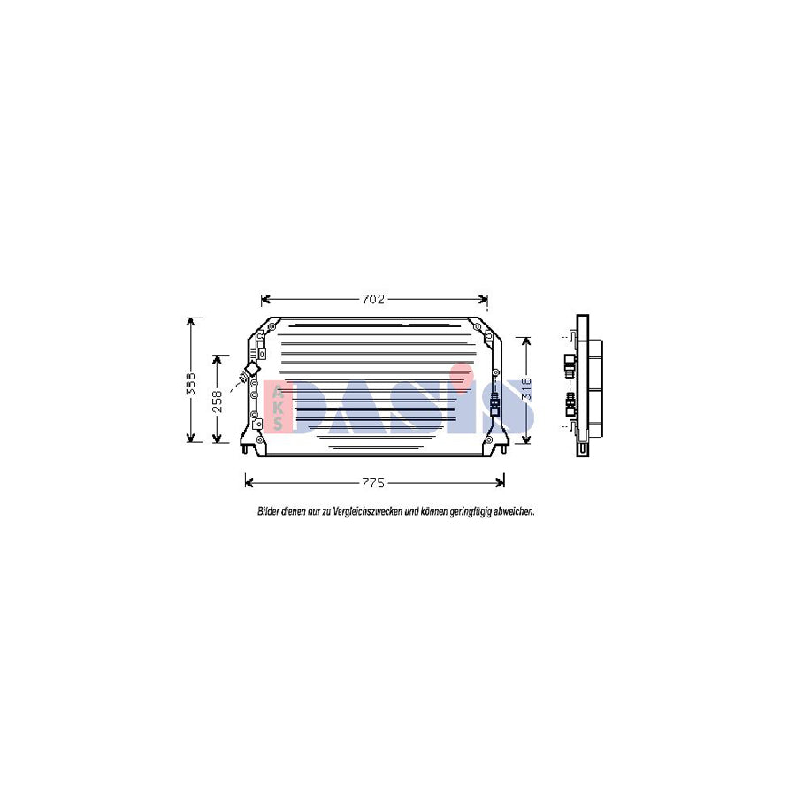 AKS Dasis 212013N Air Conditioning Condenser | Duco Car Parts UK
