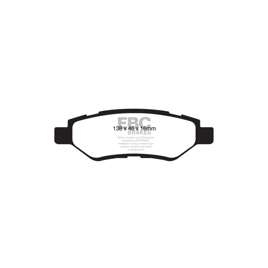 EBC PD03KR820 Cadillac Saab Yellowstuff Rear Brake Pad & Plain Disc Kit (Inc. SRX & 9-4X) 2 | Duco Car Parts UK Car Parts