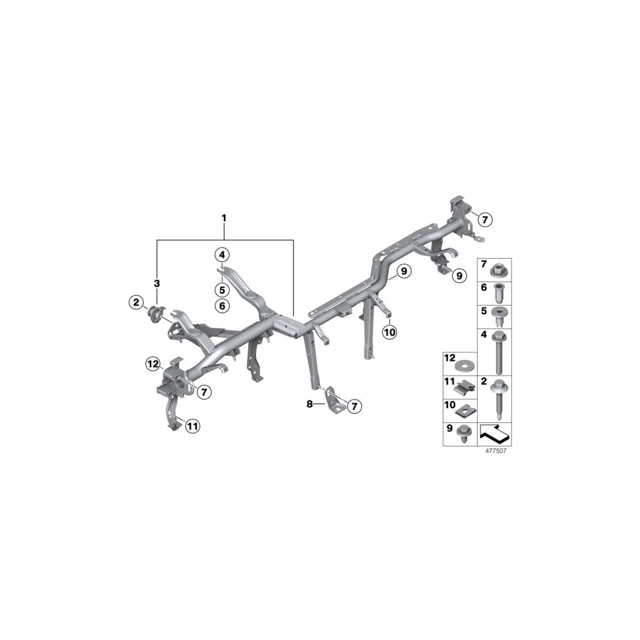 Genuine BMW 51459291317 F30 F83 F80 Support Instrument Panel Head-Up Display Left hand drive (Inc. 316i, 328i & 340i) | Duco Car Parts UK