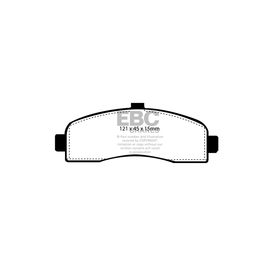 EBC PD01KF1079 Nissan Micra (K11) Greenstuff Front Brake Pad & Plain Disc Kit  - Akebono Caliper 2 | Duco Car Parts UK Car Parts