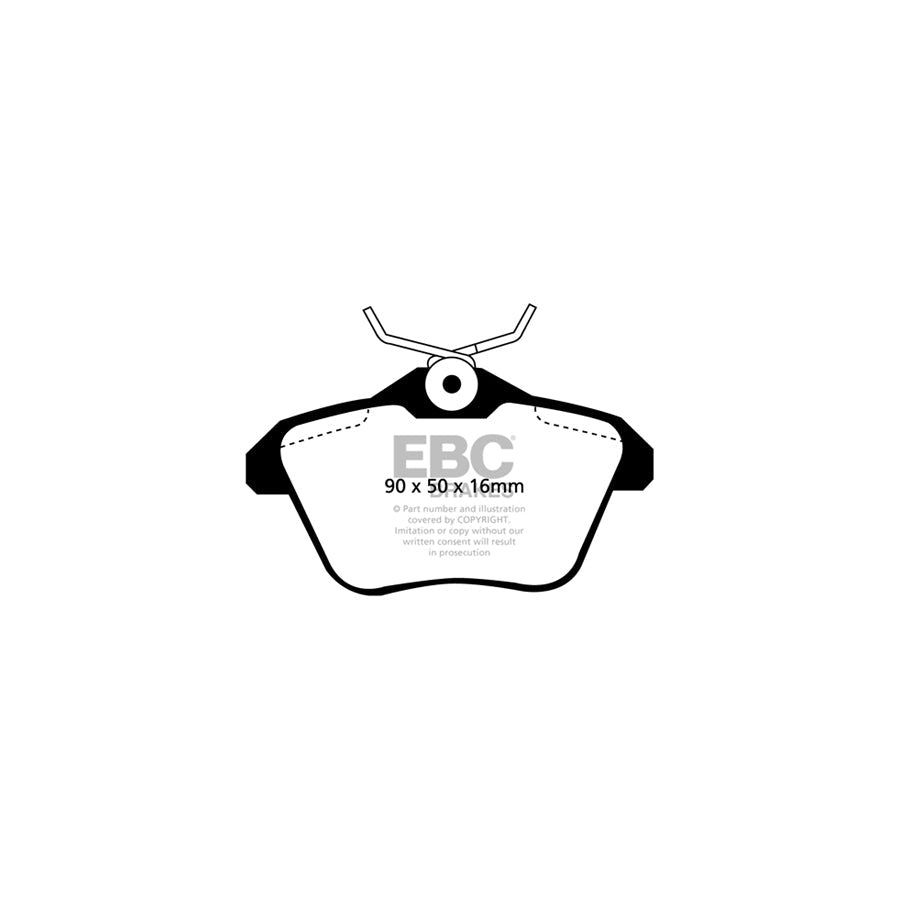 EBC PD13KR008 Alfa Romeo 156 Yellowstuff Rear Brake Pad & GD Disc Kit - Girling/TRW Caliper 2 | Duco Car Parts UK Car Parts