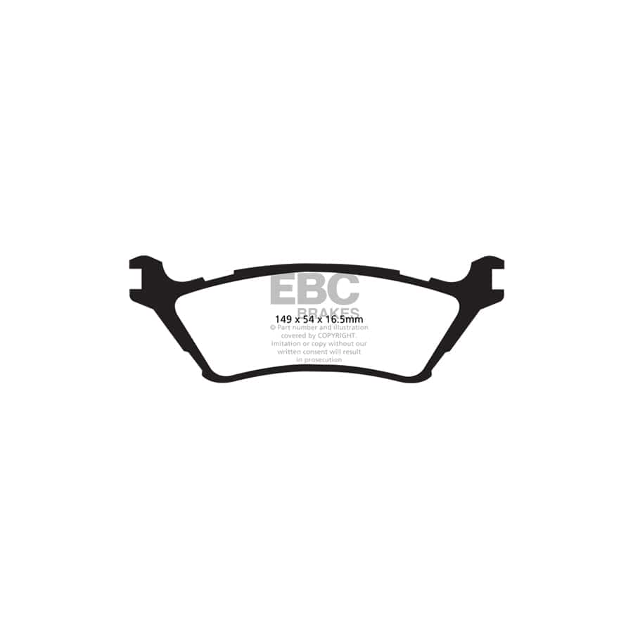 EBC PD03KR827 Ford F-150 Yellowstuff Rear Brake Pad & Plain Disc Kit 2 | Duco Car Parts UK Car Parts