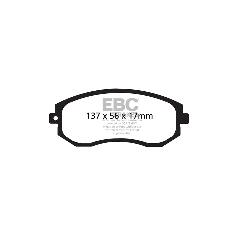 EBC PD13KF623 Subaru Toyota Yellowstuff Front Brake Pad & GD Disc Kit - Akebono Caliper 2 | Duco Car Parts UK Car Parts