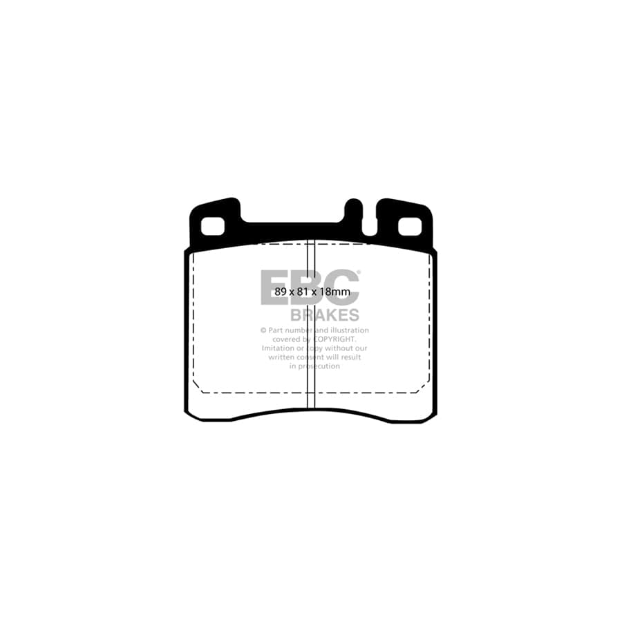 EBC PDKF1266 Mercedes-Benz W140 Ultimax Front Brake Pad & Plain Disc Kit - ATE Caliper 2 | Duco Car Parts UK Car Parts