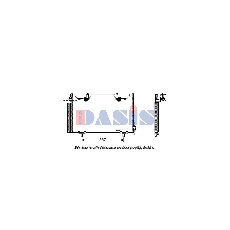 AKS Dasis 212036N Air Conditioning Condenser For Toyota Avensis | Duco Car Parts UK
