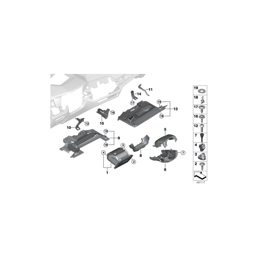 Genuine BMW 51459399364 G07 G05 G06 Trim Panel, Footwell, Airbag, Driver Left hand drive (Inc. X7 50iX, X7 M50iX & X5 45eX) | Duco Car Parts UK Car Parts