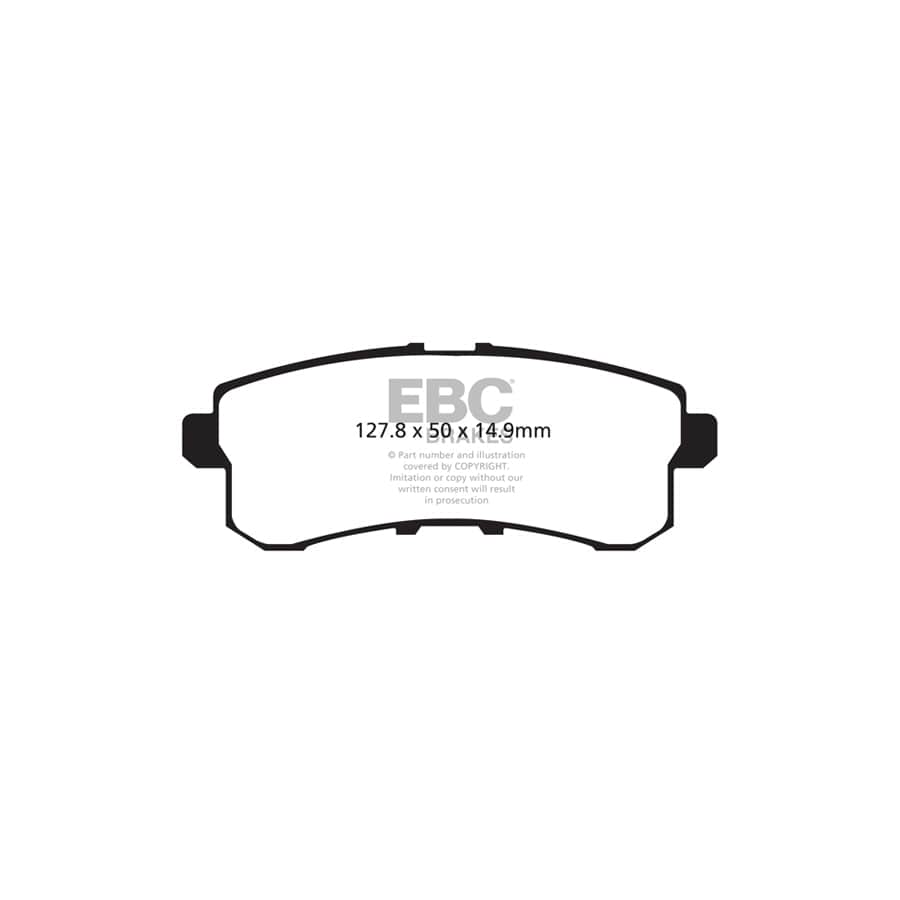 EBC PD03KR825 Nissan Patrol Yellowstuff Rear Brake Pad & Plain Disc Kit 2 | Duco Car Parts UK Car Parts