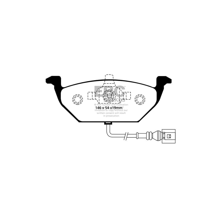 EBC PDKF127 Audi VW Ultimax Front Brake Pad & Plain Disc Kit - Girling/TRW Caliper 2 | Duco Car Parts UK Car Parts