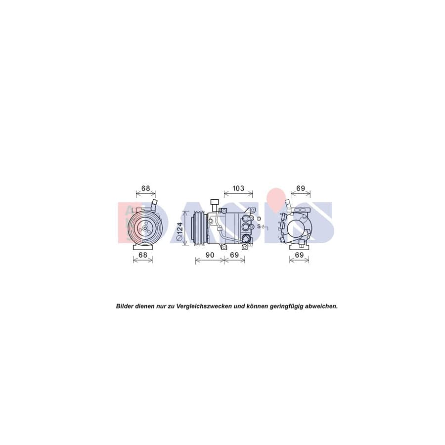 AKS Dasis 852835N Compressor, Air Conditioning For Hyundai Elantra V Saloon (Md) | Duco Car Parts UK
