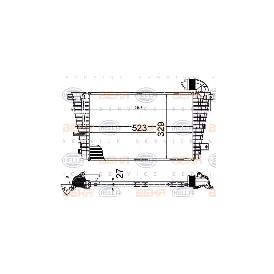 Hella 8ML 376 988-394 Intercooler