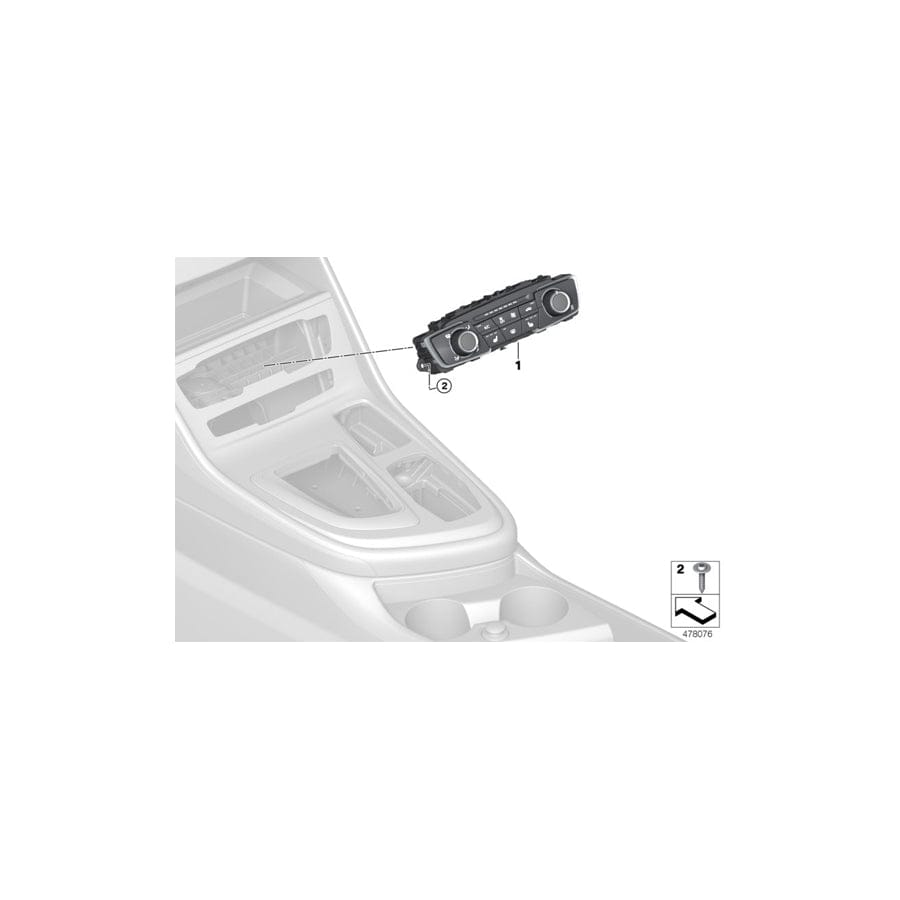 Genuine BMW 64119461402 F46 F48 F45 Air Conditioning Control (Inc. X1 20i, X2 20dX & X1 20dX) | Duco Car Parts UK Car Parts