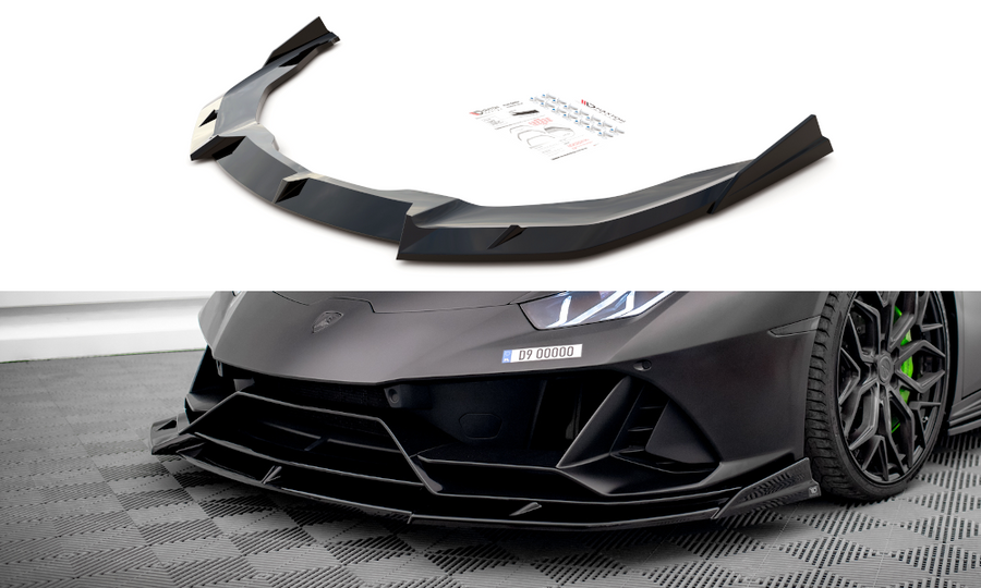 Maxton Design LA-HU-EVO-1-FD1T+FD1RT Front Splitter Lamborghini Huracan EVO | Duco Car Parts UK Car Parts