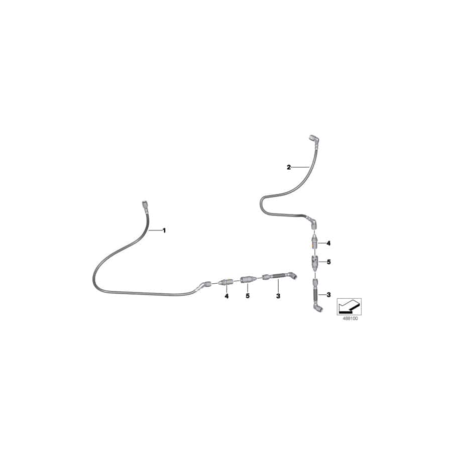 Genuine BMW 34308424891 BMW Brake Pipe, Front COUPL.>CALIPER (Inc.  & M6 GT3) | Duco Car Parts UK Car Parts