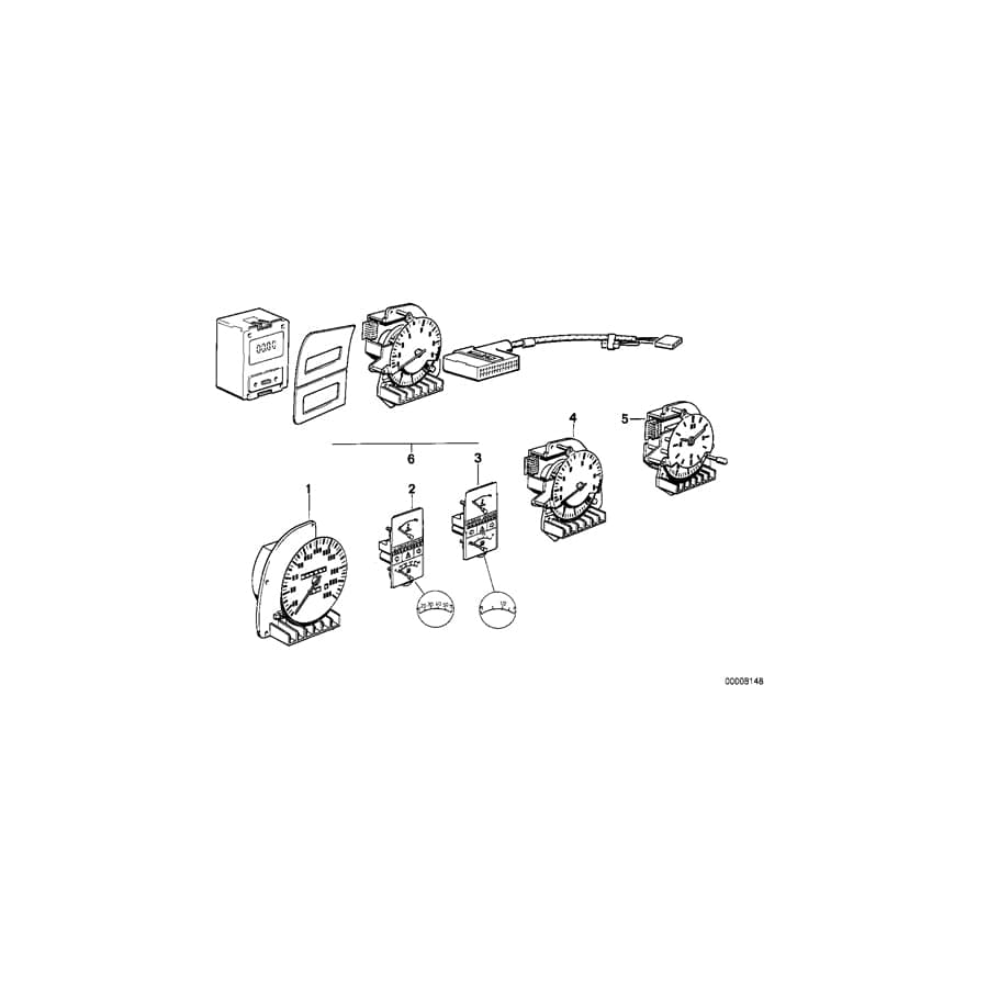 Genuine BMW 62131381571 E28 Revolution Counter W.Fuel Economy Contr. L/100KM (Inc. 525e & 528e) | Duco Car Parts UK Car Parts