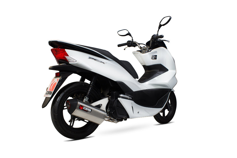 Scorpion RHA174SEO Honda PCX125 Serket Parallel Full System - Brushed Stainless Steel Sleeve | Duco Car Parts UK UK