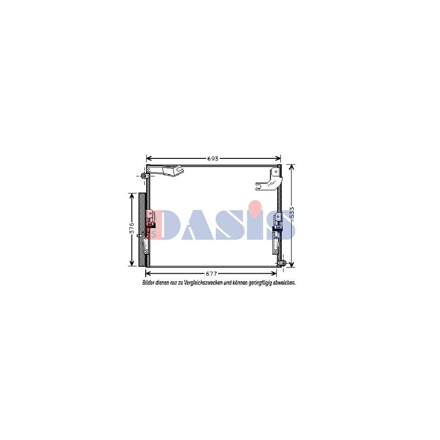 AKS Dasis 212047N Air Conditioning Condenser For Toyota Land Cruiser Amazon (J100) | Duco Car Parts UK
