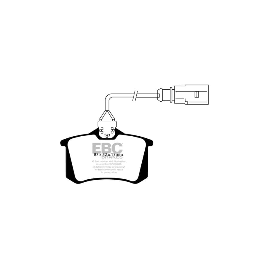 EBC PD01KR302 Ford Seat Greenstuff Rear Brake Pad & Plain Disc Kit - Girling/TRW Caliper (Inc. Galaxy Mk1 & Alhambra) 2 | Duco Car Parts UK Car Parts