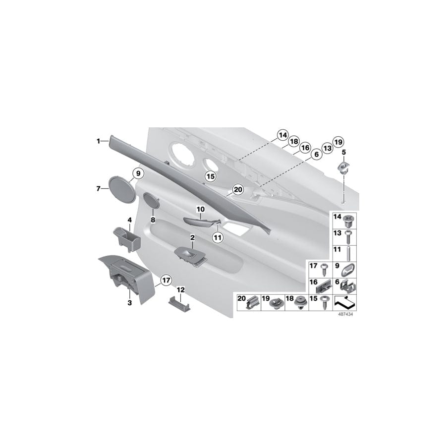 Genuine BMW 51427318856 F07 F07 Cover F Right Loudspeaker Tweeter SCHWARZ (Inc. 550iX 4.4, 528i & 535iX) | Duco Car Parts UK Car Parts