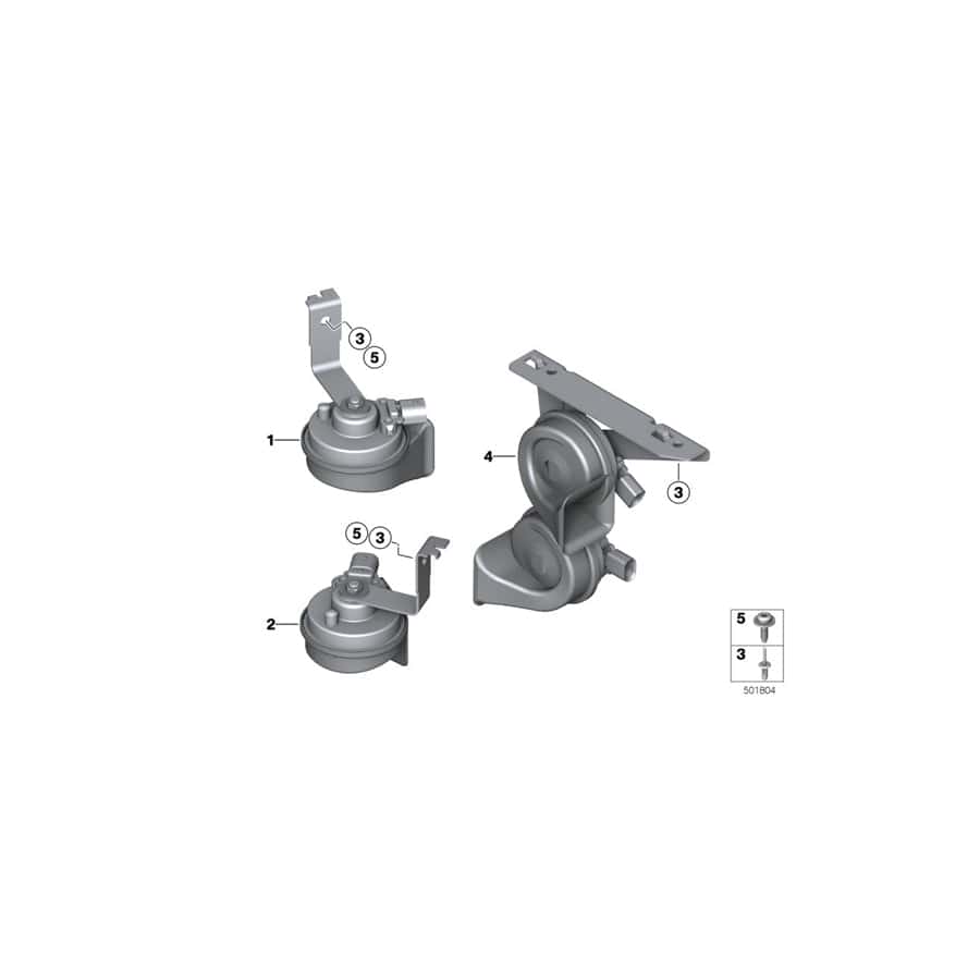 Genuine BMW 61338077467 F87 Horn, High Pitch (Inc.  & M2 Competition) | Duco Car Parts UK Car Parts