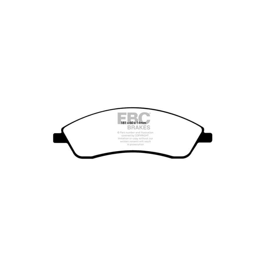 EBC PD02KF152 Cadillac Redstuff Front Brake Pad & Plain Disc Kit (Inc. CTS & STS) 2 | Duco Car Parts UK Car Parts