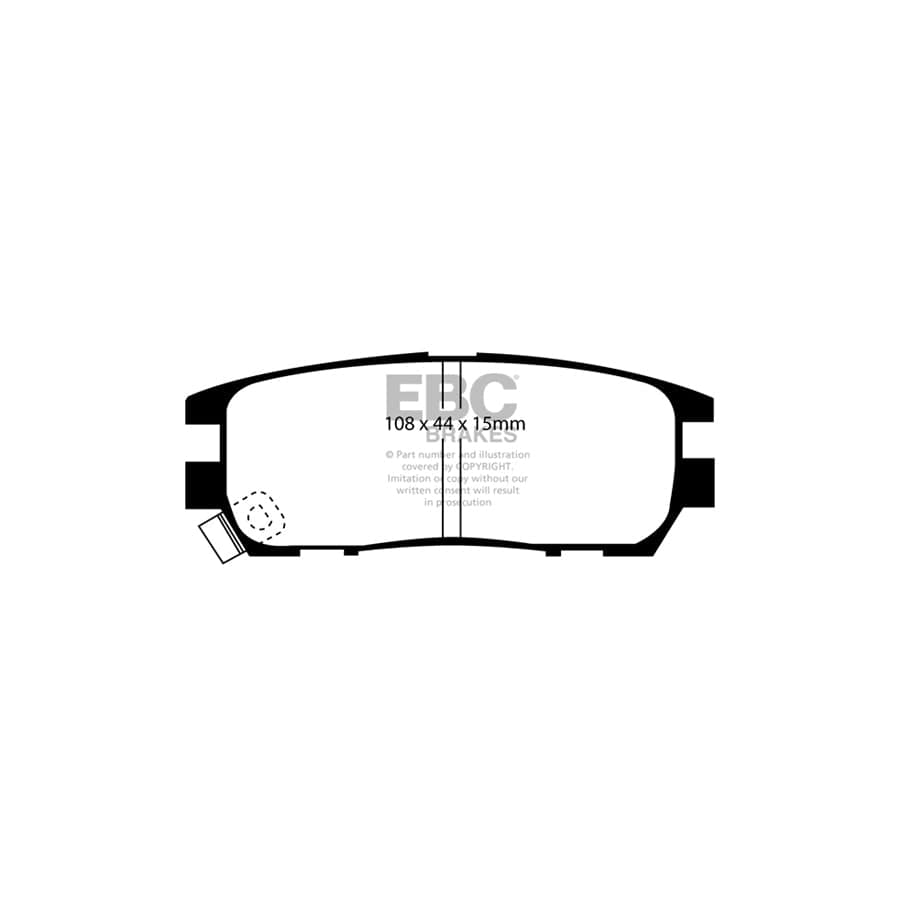 EBC PD03KR511 Mitsubishi Yellowstuff Rear Brake Pad & Plain Disc Kit (Inc. Pajero & Shogun) 2 | Duco Car Parts UK Car Parts