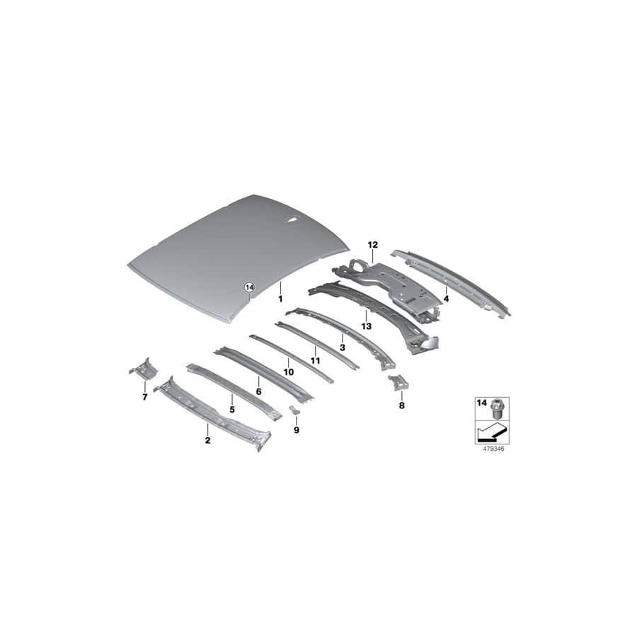 Genuine BMW 41007431659 F90 G30 Rear Window Frame Bottom Part (Inc. 530d, 518d & 530e) | Duco Car Parts UK Car Parts