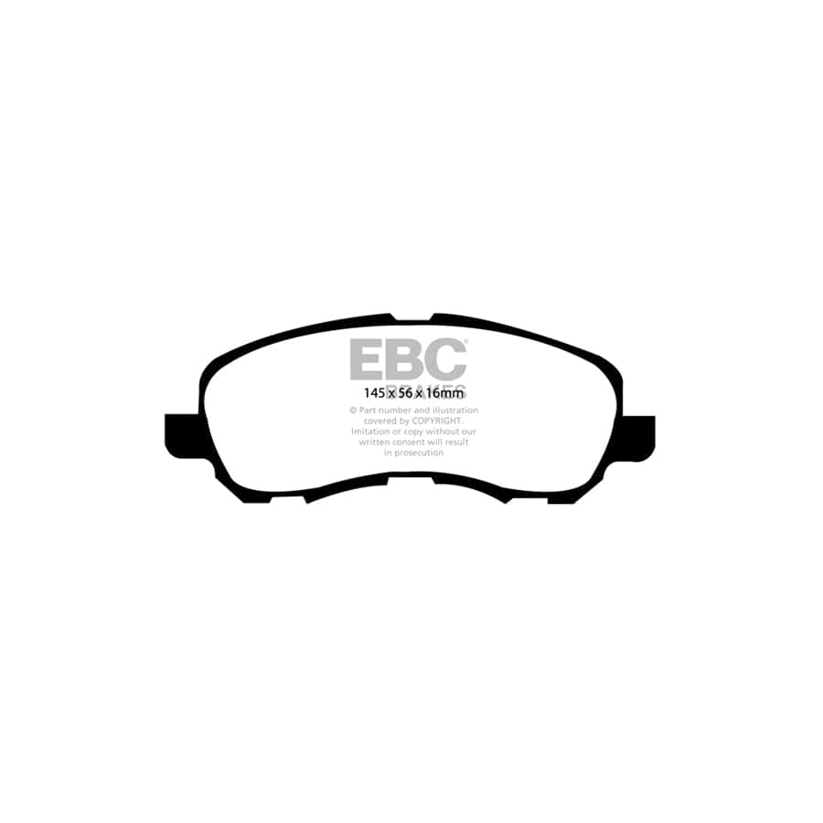 EBC PD03KF829 Mitsubishi Lancer Yellowstuff Front Brake Pad & Plain Disc Kit 2 | Duco Car Parts UK Car Parts