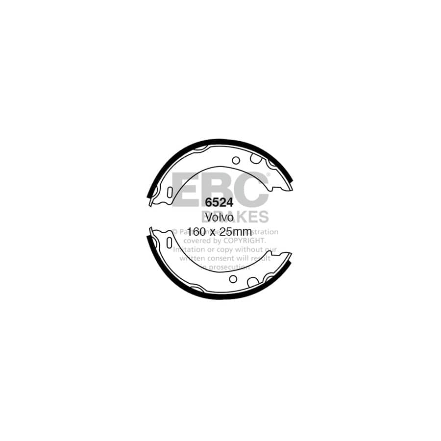 EBC 6524 Volvo Rear Brake Shoes 1 | Duco Car Parts UK Car Parts