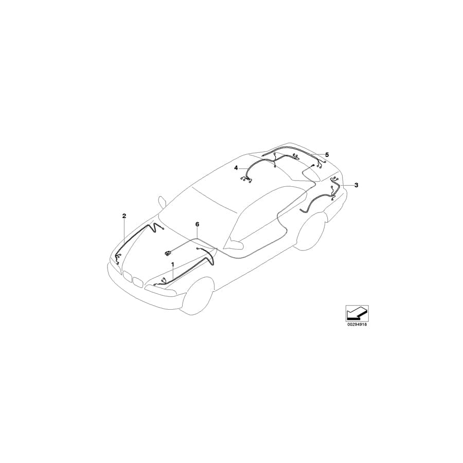 Genuine BMW 61119130147 E61 Repair Wiring Set For Trunk Lid/Left (Inc. 525i, 530xi & 523i) | Duco Car Parts UK Car Parts