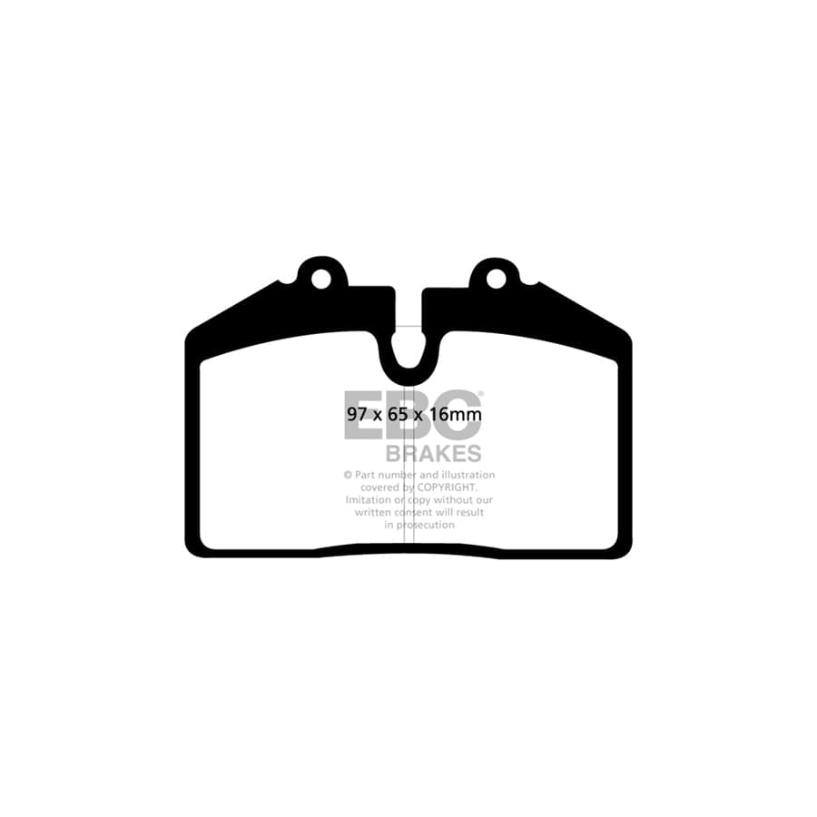 EBC PD02KR424 Holden Hsv VT Redstuff Rear Brake Pad & Plain Disc Kit - Brembo Caliper 2 | Duco Car Parts UK Car Parts