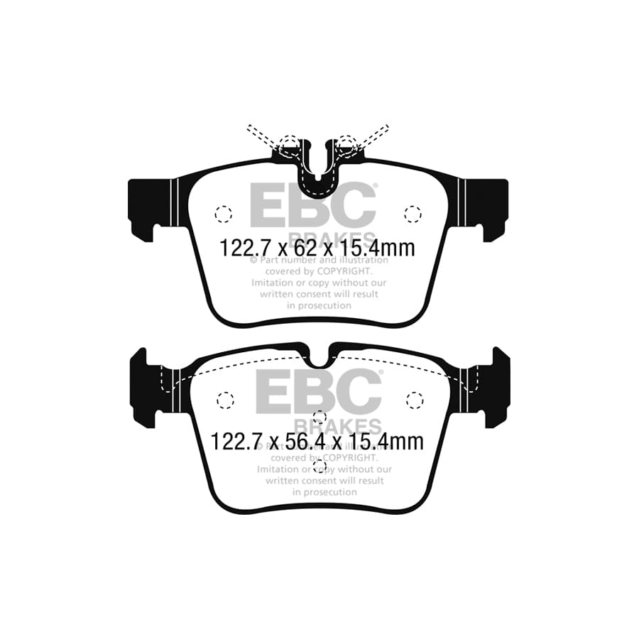 EBC PDKR1061 Mercedes-Benz W/S/C/A205 Ultimax Rear Brake Pad & Plain Disc Kit - ATE Caliper 2 | Duco Car Parts UK Car Parts
