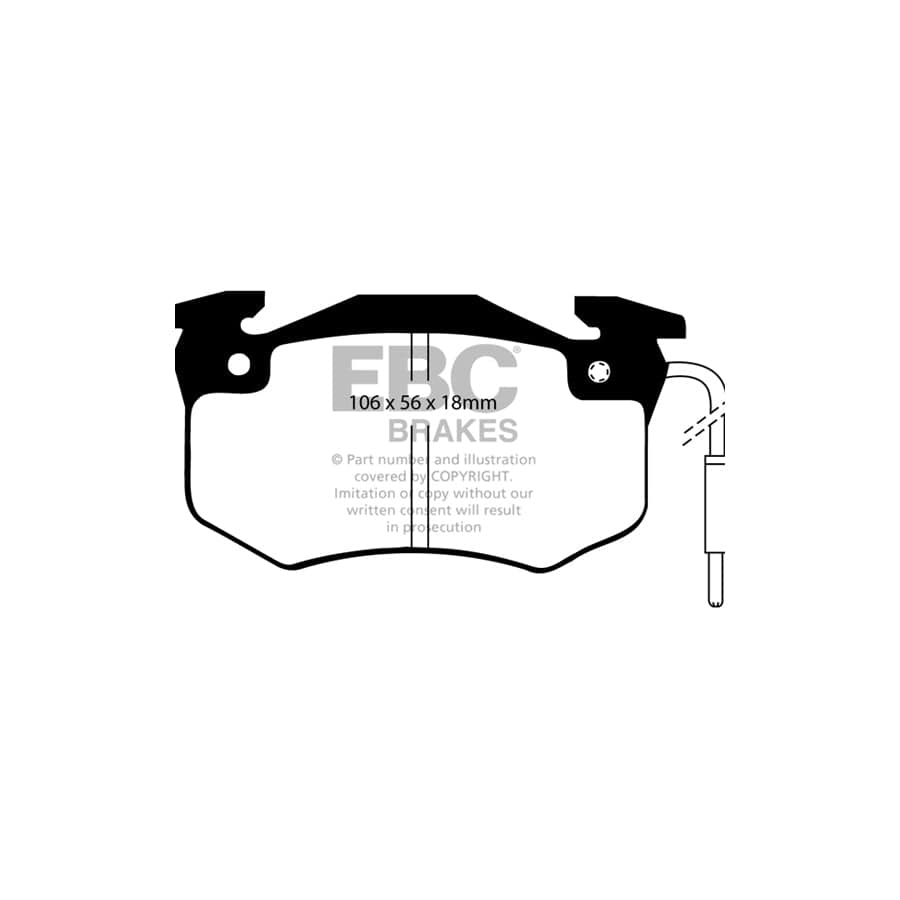 EBC PDKF1602 Peugeot 305 Ultimax Front Brake Pad & Plain Disc Kit 2 | Duco Car Parts UK Car Parts