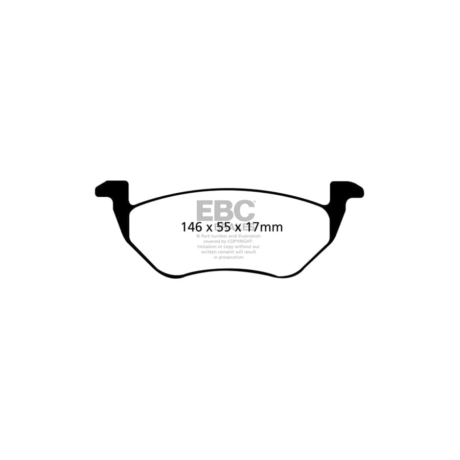 EBC PD01KR307 Ford Maverick Greenstuff Rear Brake Pad & Plain Disc Kit 2 | Duco Car Parts UK Car Parts