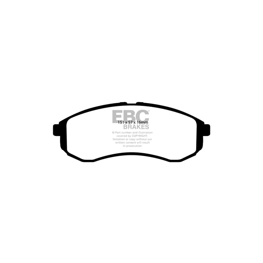 EBC PD03KF848 Mitsubishi L 200 96-06 Yellowstuff Front Brake Pad & Plain Disc Kit 2 | Duco Car Parts UK Car Parts