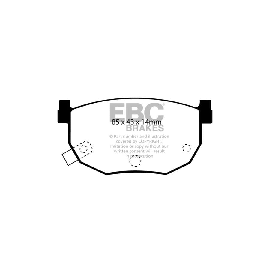 EBC PD01KR579 Nissan Maxima Greenstuff Rear Brake Pad & Plain Disc Kit - Sumitomo Caliper 2 | Duco Car Parts UK Car Parts