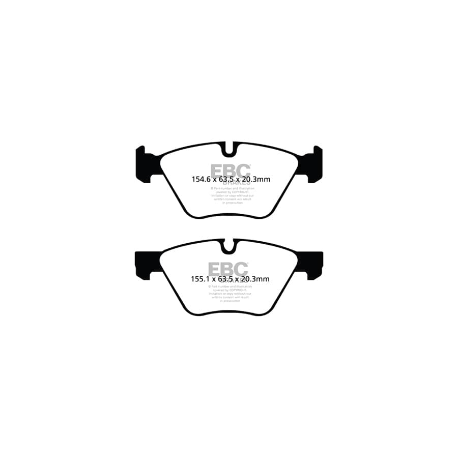 EBC PDKF228 BMW E81 E87 E88 Ultimax Front Brake Pad & Plain Disc Kit - ATE/TRW Caliper 2 | Duco Car Parts UK Car Parts