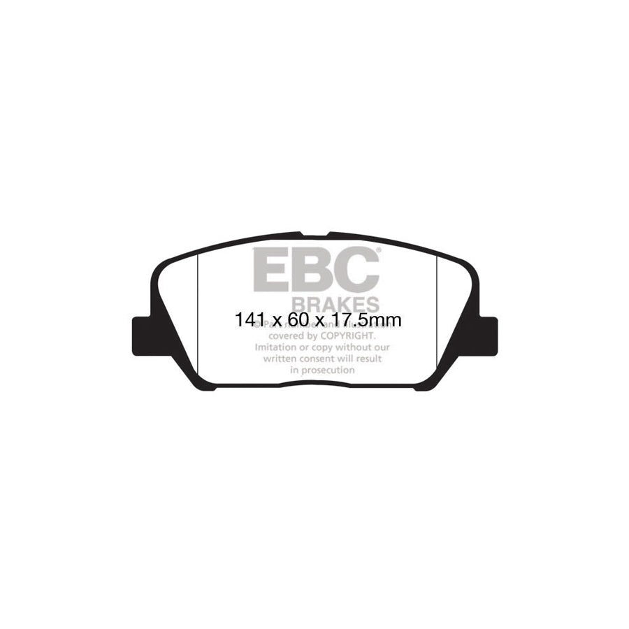 EBC PD08KF669 Hyundai Kia Yellowstuff Front Brake Pad & USR Disc K 2 | Duco Car Parts UK Car Parts