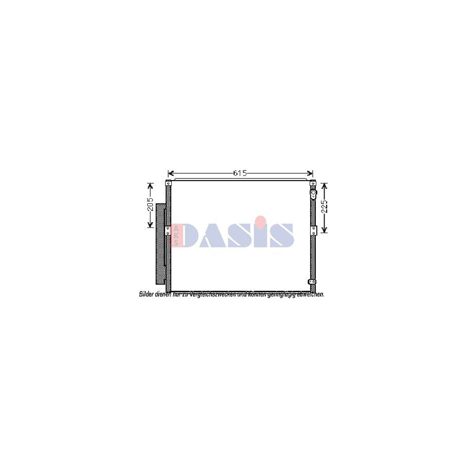 AKS Dasis 212073N Air Conditioning Condenser | Duco Car Parts UK