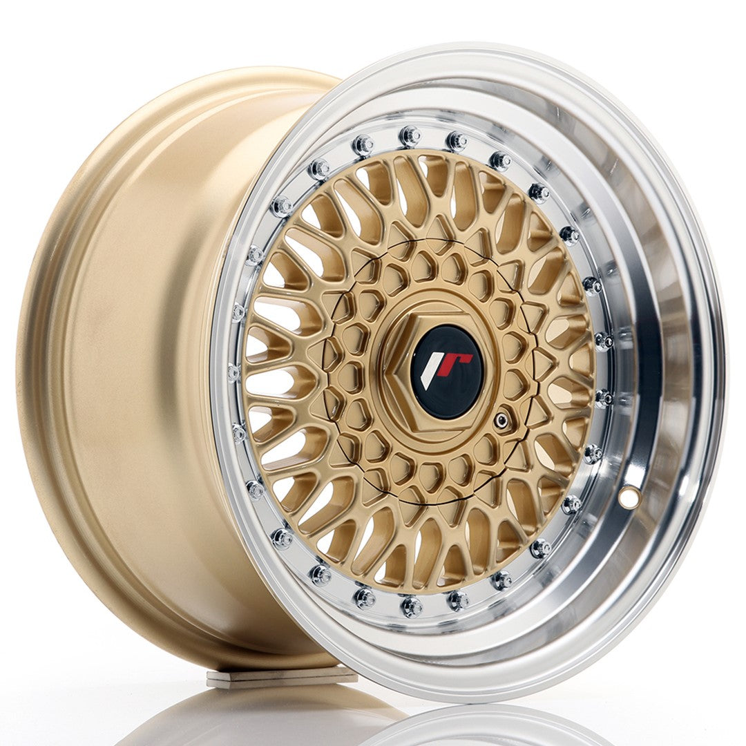 JR Wheels JR91580XX2074GD JR Wheels JR9 15x8 ET20 BLANK Gold w/ Machined Lip