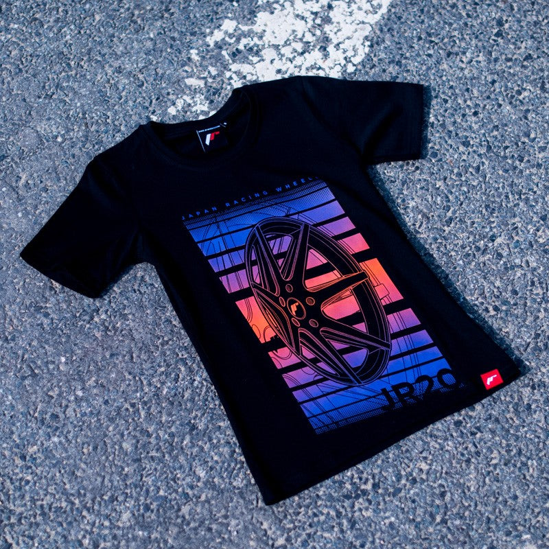 JR Wheels TSHIRT-WJR20BK-L JR Women's T-Shirt JR-20 Face Black Size L