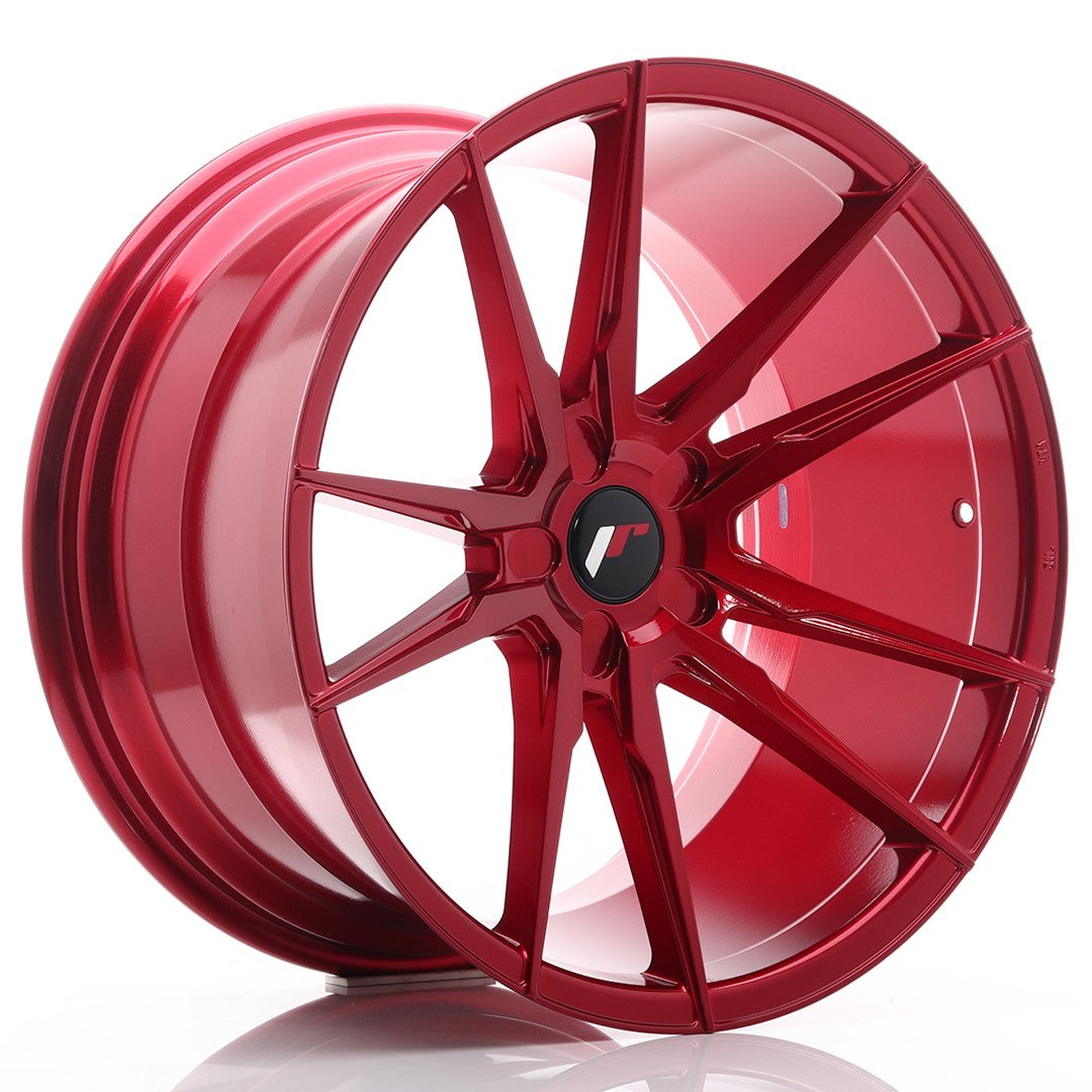 JR Wheels JR2120115X2074RP2 JR Wheels JR21 20x11 ET20-30 5H BLANK Platinum Red