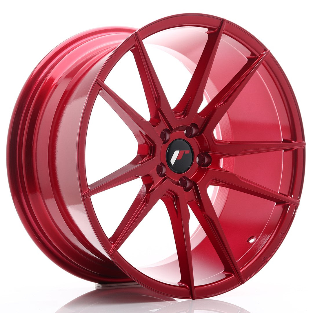 JR Wheels JR2120105L4066RP2 JR Wheels JR21 20x10 ET40 5x112 Platinum Red