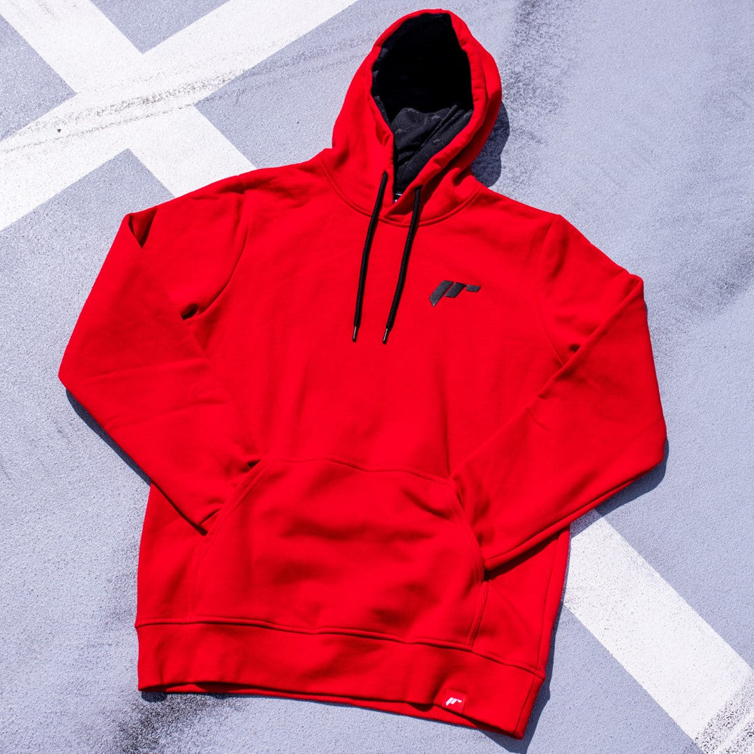 JR Wheels HOODIE-UJRLOGOR-S JR Unisex Hoodie Logo Red Size S