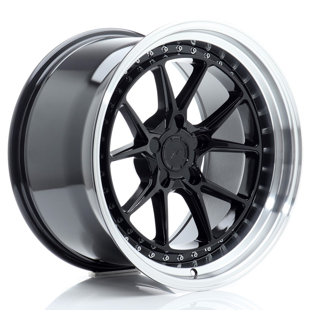 JR Wheels JR3918105F35X1572GBL JR Wheels JR39 18x10,5 ET15-22 5H BLANK Gloss Black w/ Machined Lip