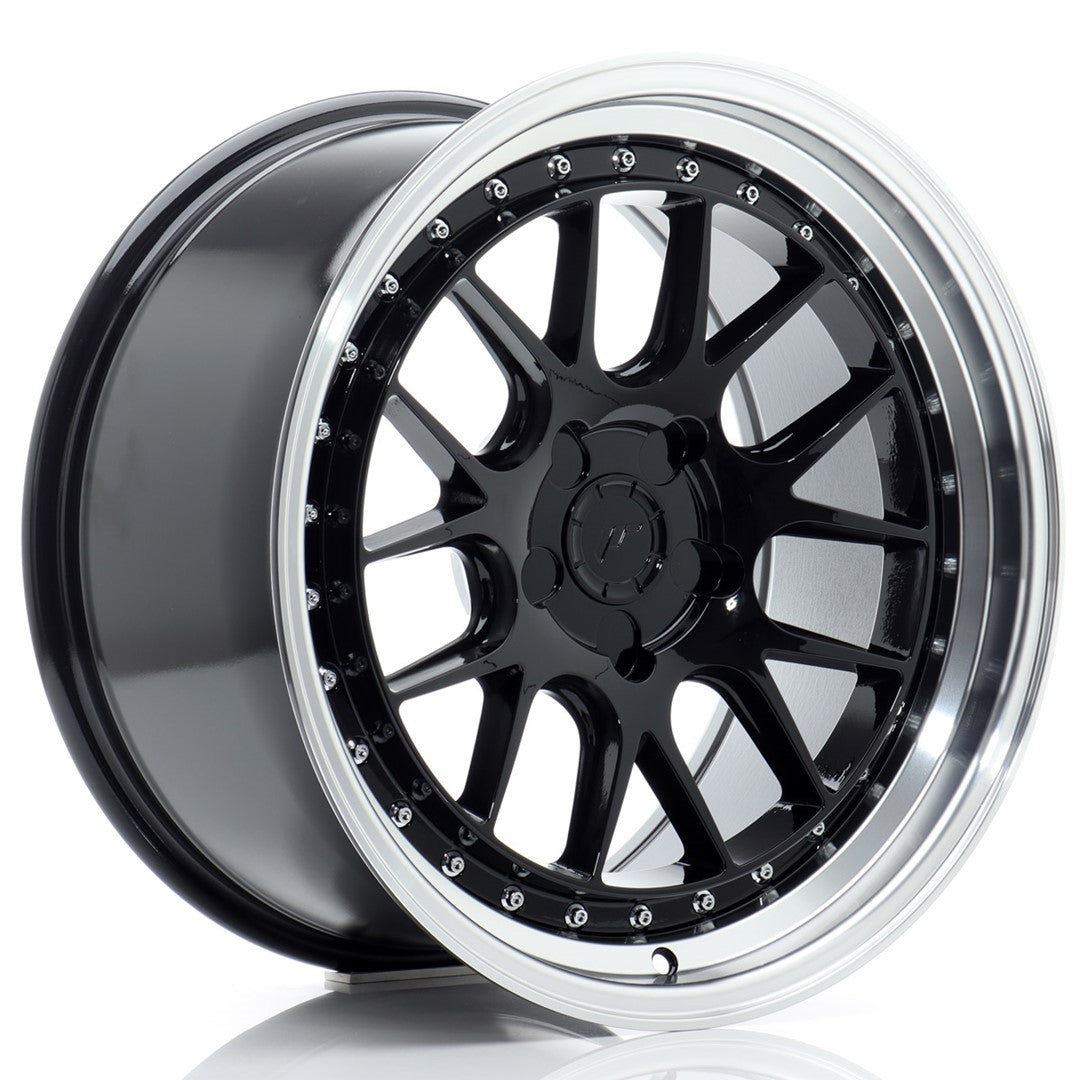 JR Wheels JR4018955X1572GBL JR Wheels JR40 18x9,5 ET15-35 5H BLANK Gloss Black w/ Machined Lip