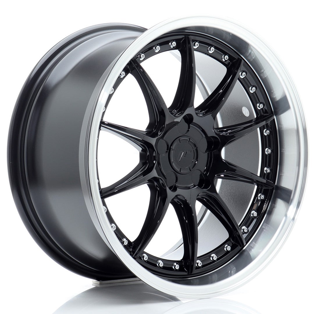 JR Wheels JR4118955X1572GBL JR Wheels JR41 18x9,5 ET15-35 5H BLANK Gloss Black w/ Machined Lip