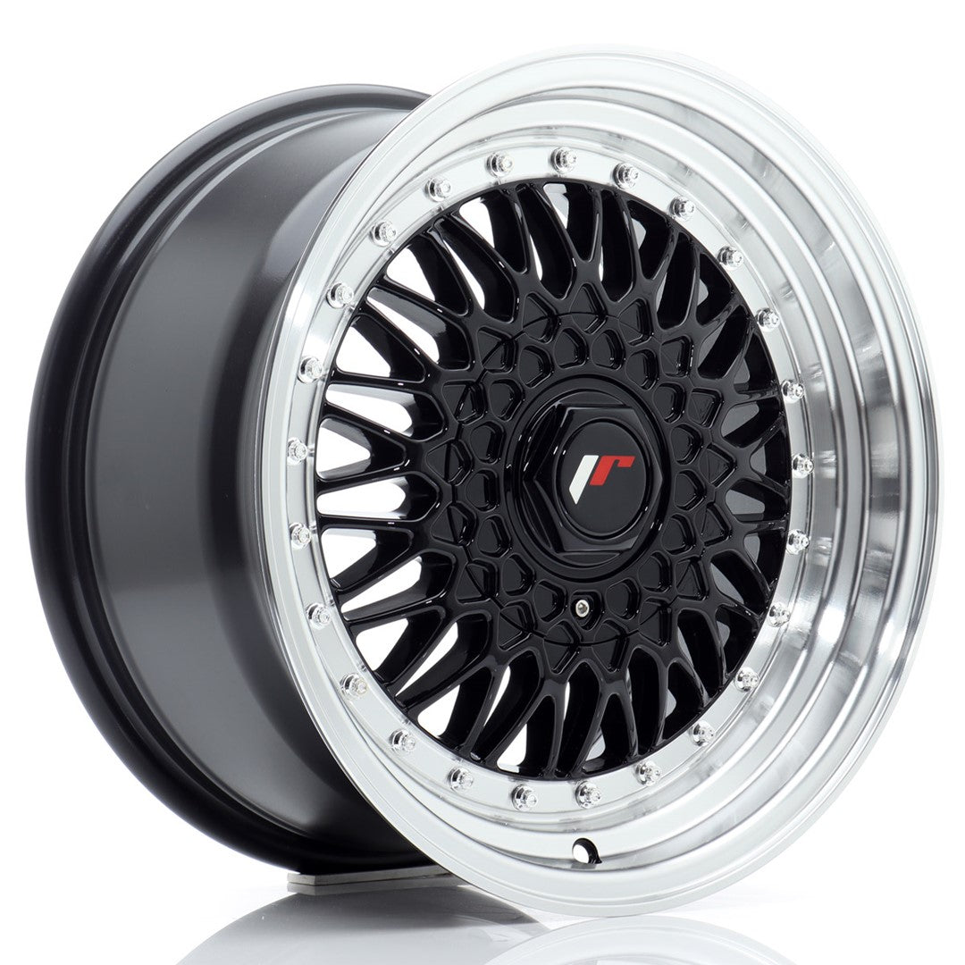 JR Wheels JR91680XX2567GB JR Wheels JR9 16x8 ET25 BLANK Gloss Black w/ Machined Lip
